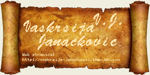 Vaskrsija Janaćković vizit kartica